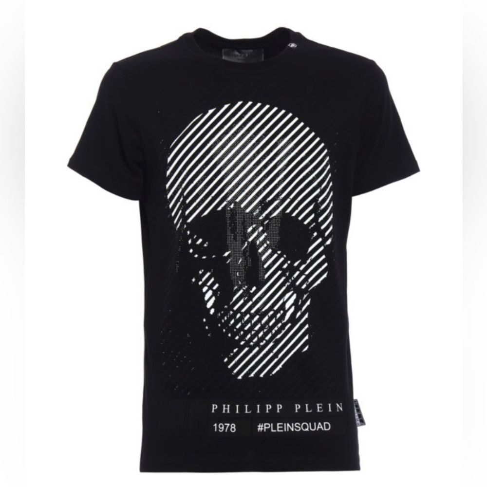 PHILIPP PLEIN Oscar embellished cotton T-shirt Size XXL